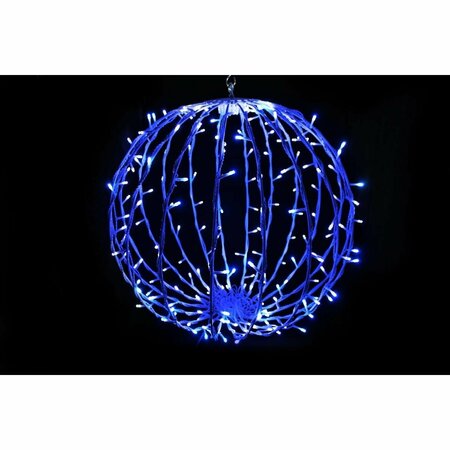 QUEENS OF CHRISTMAS 20 in. LED Sphere Lights, Blue - 200 Count S-200SPH-BL-20